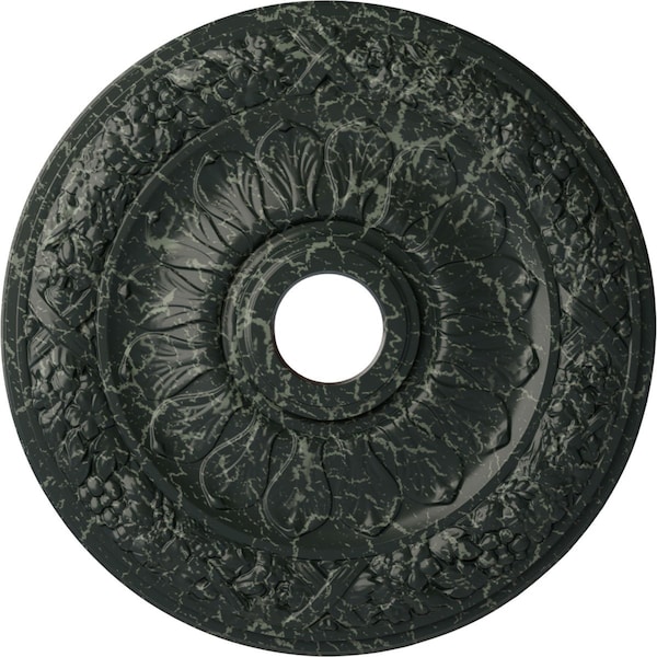 Ekena Millwork Swindon Ceiling Medallion (Canopies up to 6 1/8"), 24"OD x 4"ID x 1 1/2"P, Painted Turtle Crackle CM24SWPTC - main